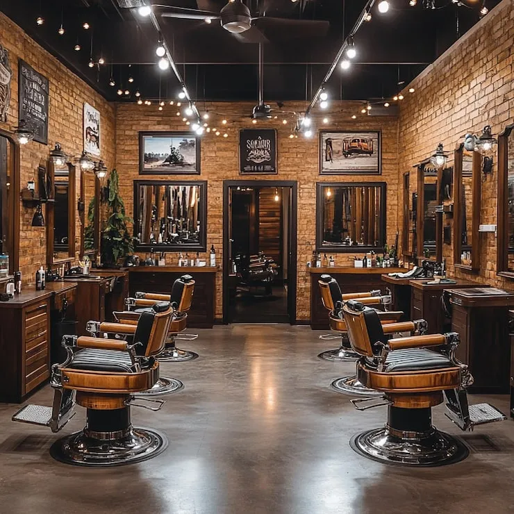 Barbershop waiting area
