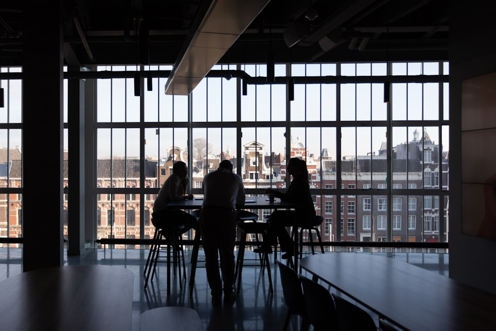 Group of people having a serious discussion in a business meeting