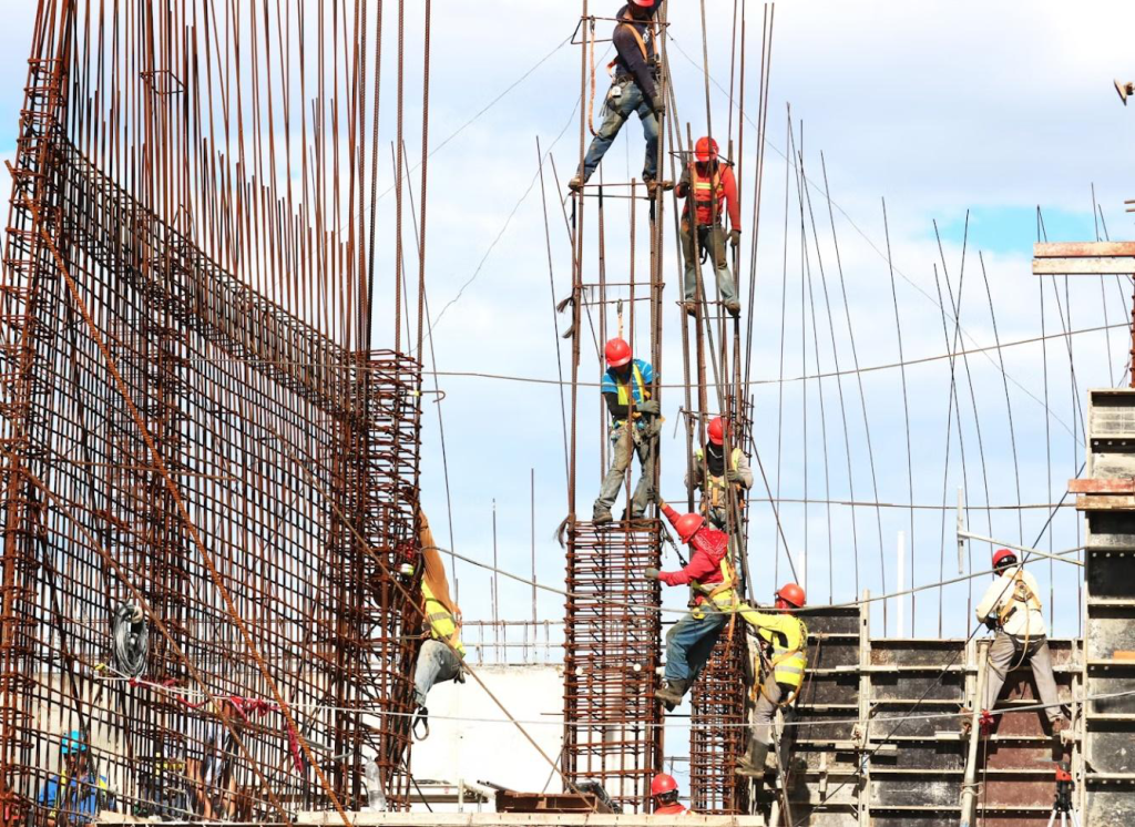 workers on-site during the daytime